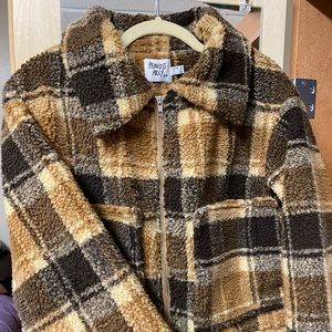Teddy Cropped Jacket (Size 4;S)